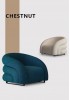 Tarquin Accent Lounge Chair -White Velvet in stock